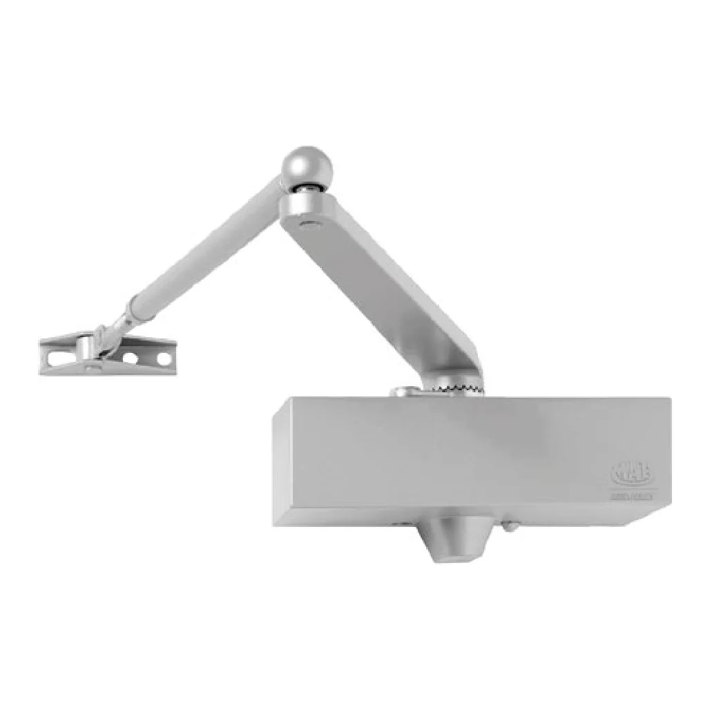 Chiudiporta aereo MAB 500 con fermaporta – forza EN 2, argento