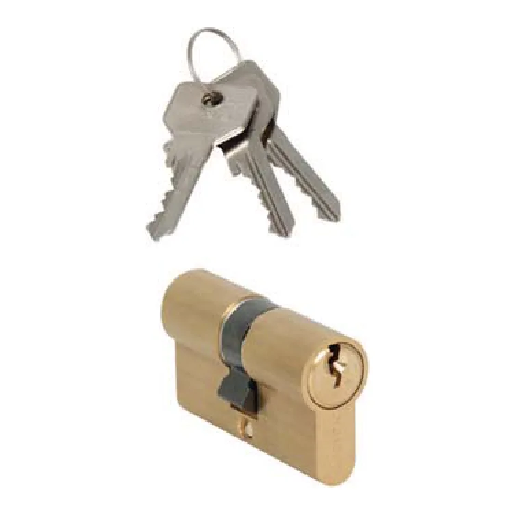 Cilindro europeo CISA C2000 doppio – 30/30 mm (L 59), ottone smerigliato