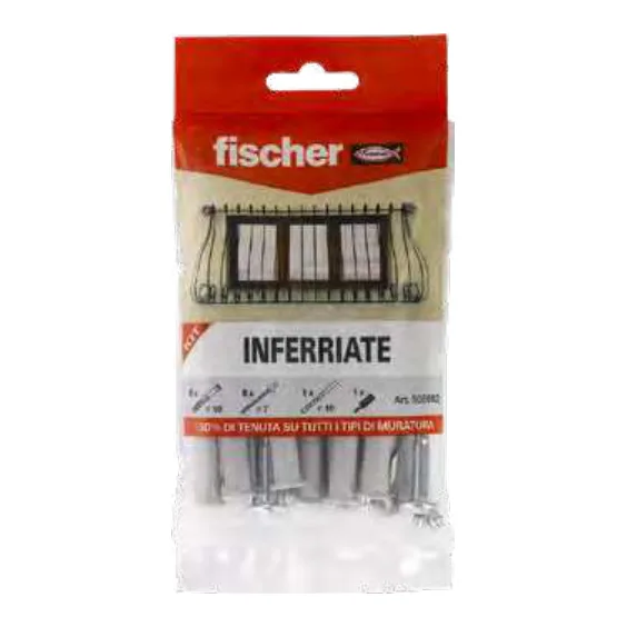 Kit fissaggio inferriate fischer SXRL 10 x 80 VAE – 6 tasselli antieffrazione