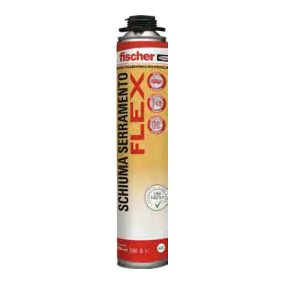 Schiuma poliuretanica per serramenti fischer PUP FLEX – bombola 750 ml per pistola