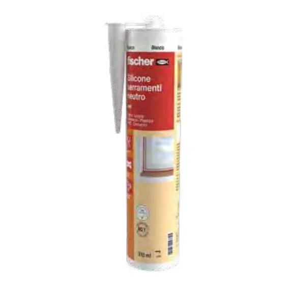 Silicone neutro per serramenti fischer SNF – bianco RAL 9010, 310 ml