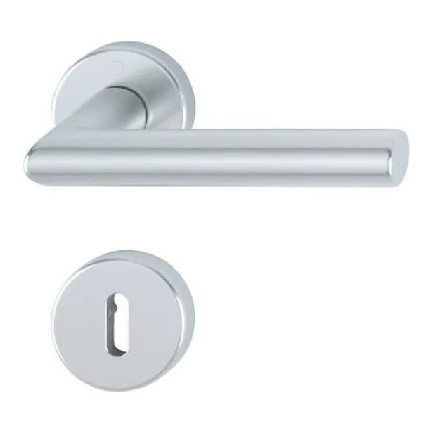 Guarnitura maniglia HOPPE Amsterdam 1400/42K/42KS su rosetta tonda – alluminio F1