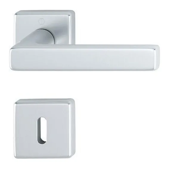Guarnitura maniglia HOPPE Dallas 1643/52K/52KS su rosetta quadra – alluminio F1