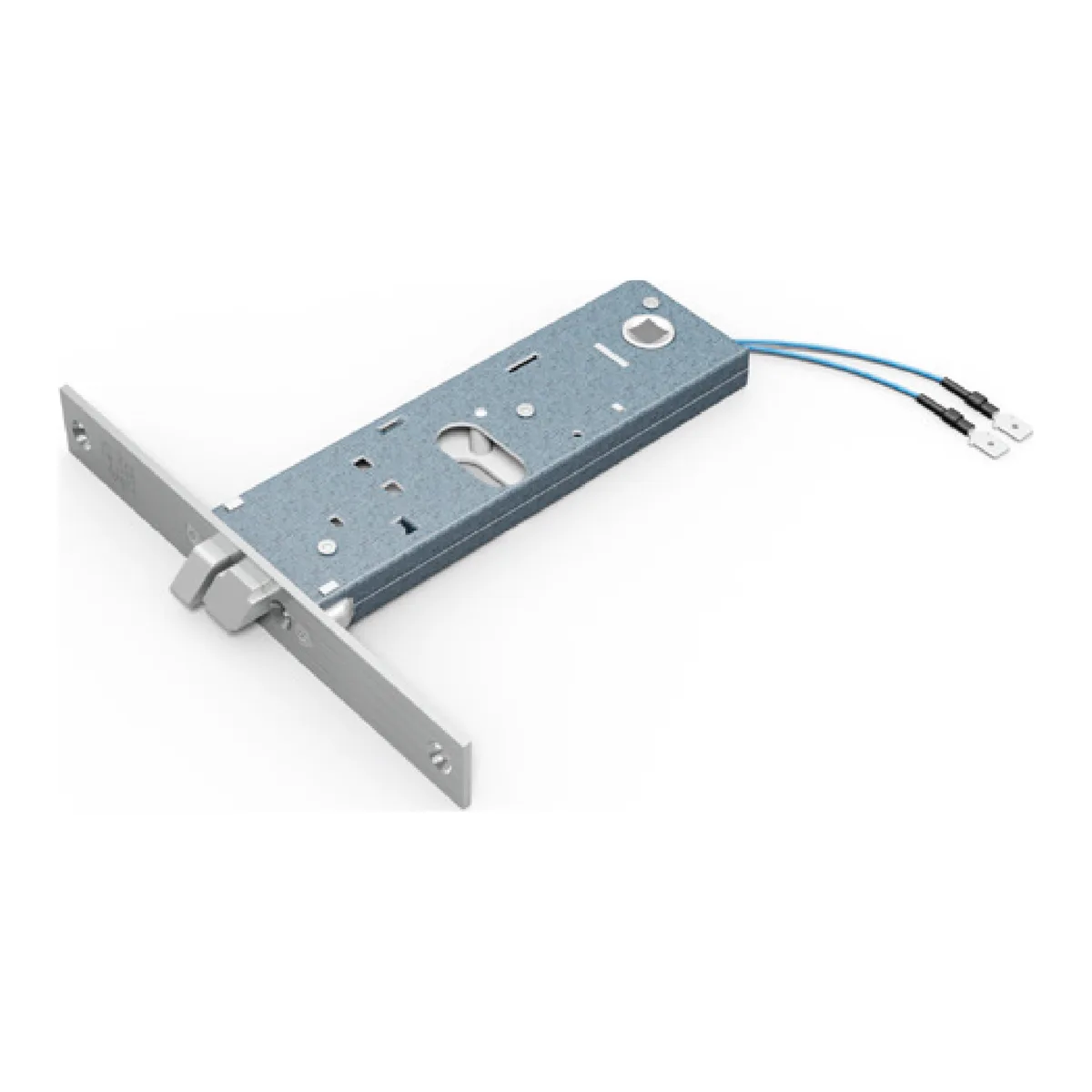Elettroserratura per fasce alluminio OMEC serie 777 scrocco con mandata – E 70 mm