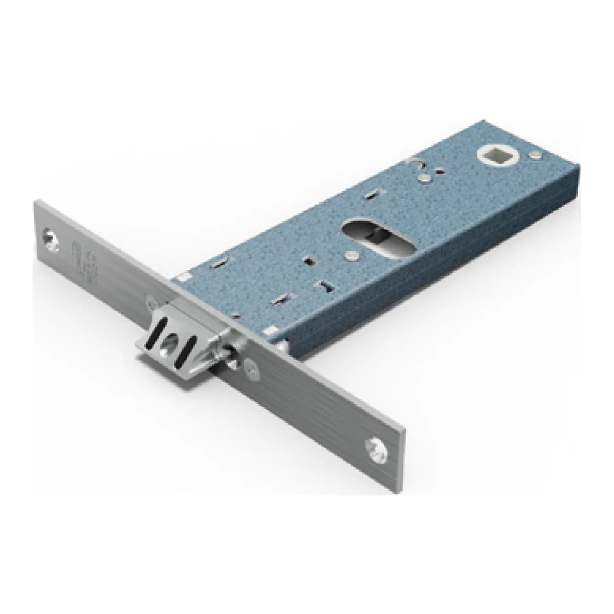 Serratura per fasce alluminio OMEC serie 780 scrocco con mandate – entrata 70 mm
