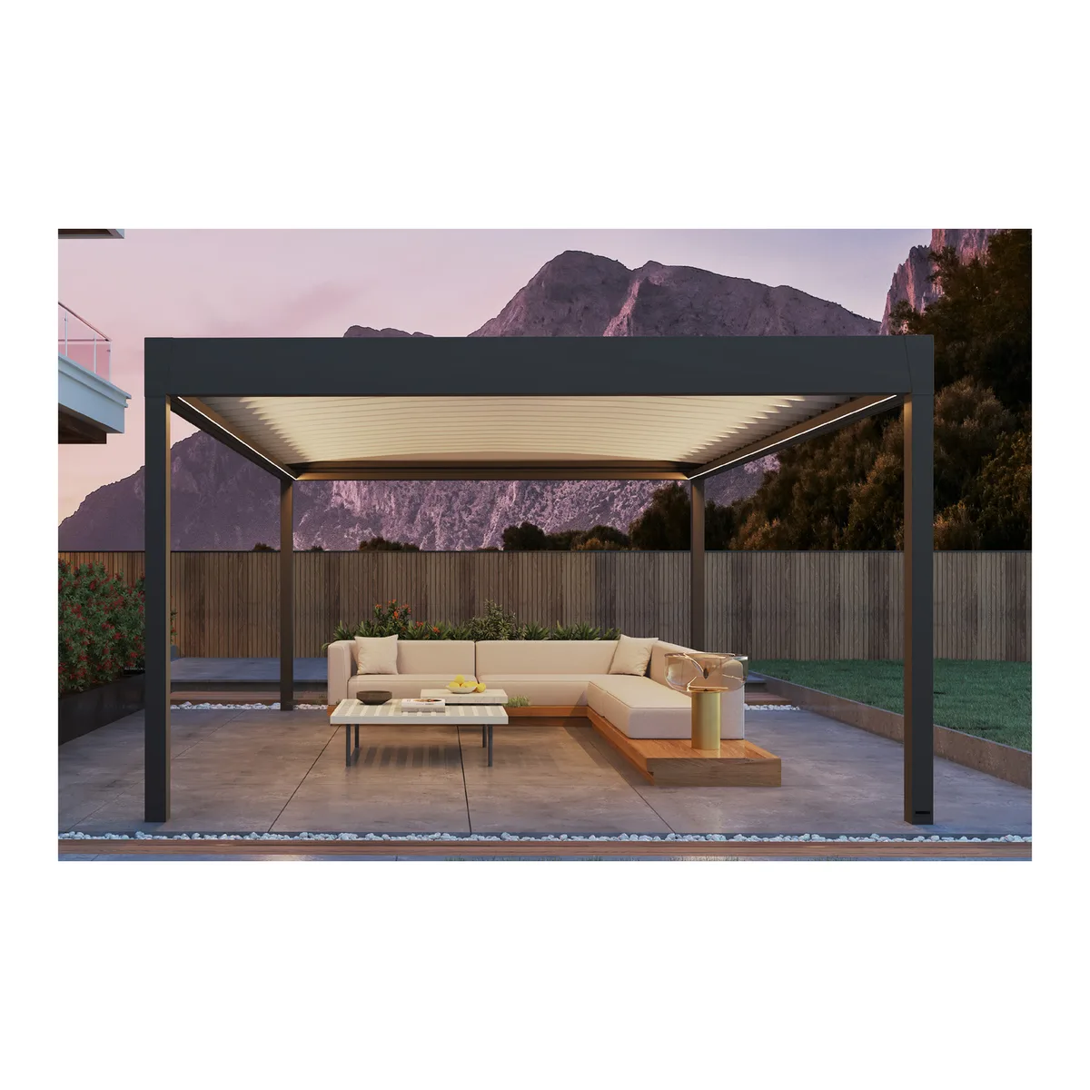 Pergola a telo teso MV Living Panarea Isola – 400×300 cm, antracite soft 7016