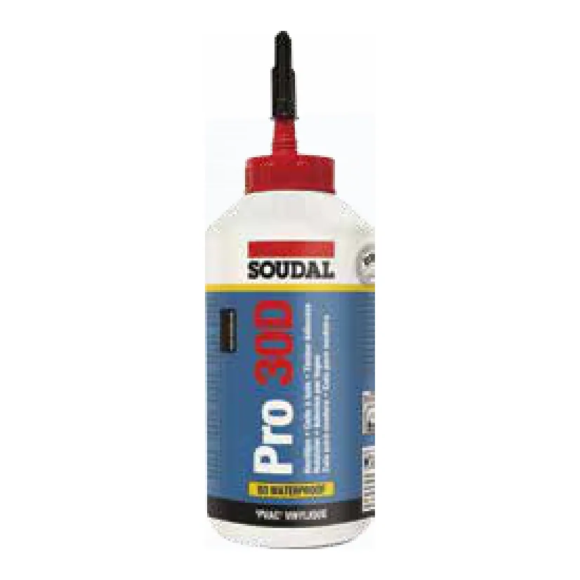 Colla vinilica per legno D3 Soudal Pro 30D – flacone 750 g