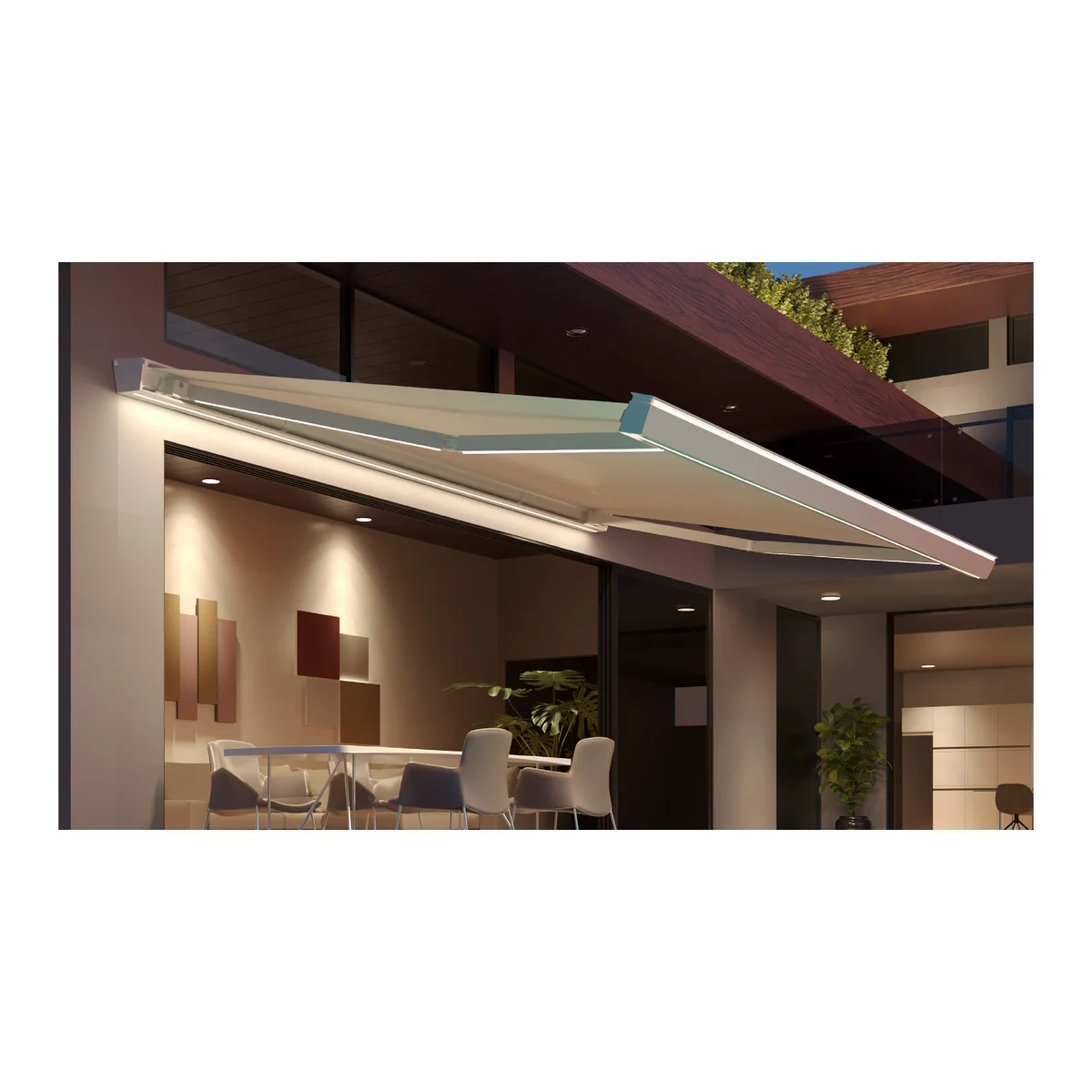 Tenda da sole a bracci MV Living Hawaii – 400×300 cm, bianco 9010
