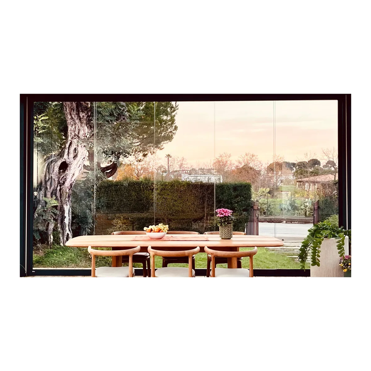 Vetrata scorrevole MV Living Scintilla 55.2 – guida 3 vie, al m², antracite soft 7016